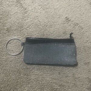 Chateau Black Wristlet with Silver Zipper